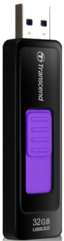 Transcend JetFlash 760 flashdisk 32GB USB 3.0, vÃ½suvnÃ½ konektor, Äerno-fialovÃ½