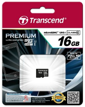 Transcend Micro SDHC karta 16GB Class 10 UHS-I