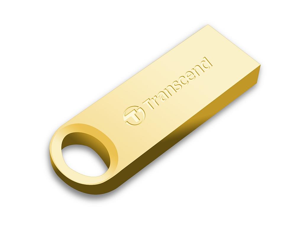 Transcend JetFlash 520 flashdisk 8GB USB 2.0, kovovÃ½, odolnÃ½, zlatÃ½