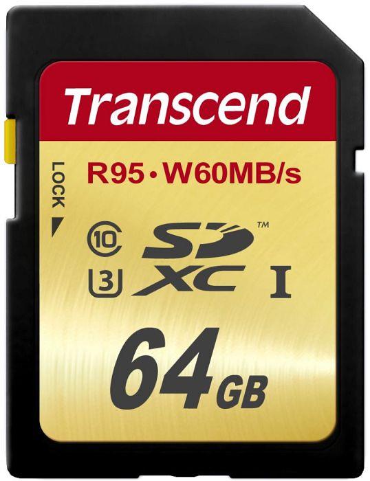 Transcend SDXC 64GB karta Class10, UHS-I U3 (ÄtenÃ­/zÃ¡pis: 95/60MB/s)