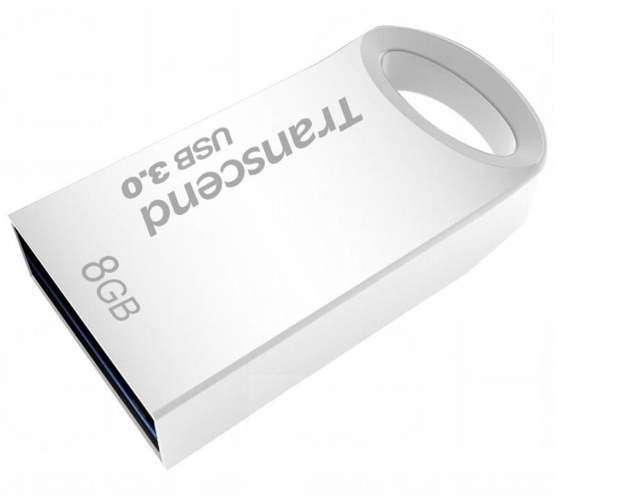 Transcend Jetflash 710s flashdisk 8GB USB 3.0 kovovÃ½, odolnÃ½, stÅÃ­brnÃ½