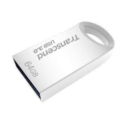 Transcend Jetflash 710s flashdisk 64GB USB 3.0 kovovÃ½, odolnÃ½, stÅÃ­brnÃ½