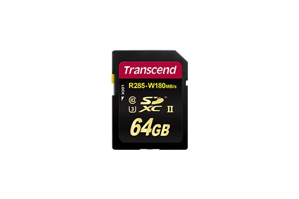 PamÄÅ¥ovÃ¡ karta Transcend SDHC 64GB, Class 3 UHS-II U3 (R285, W180MB/s)