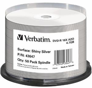 Verbatim DVD-R [ cake box 50 | 4.7GB | 16x | SHINY SILVER ]