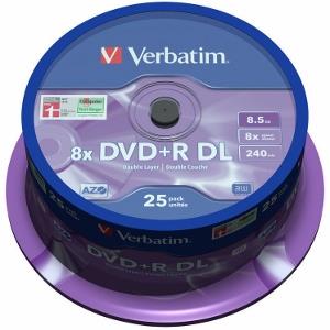 Verbatim DVD+R DL [ spindle 25 | 8.5GB | 8x | MATT SILVER ]