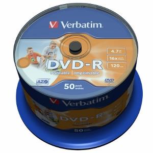 Verbatim DVD-R [ cakebox 50 | 4.7GB | 16x | Wide printable ]
