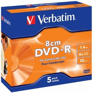 Verbatim mini DVD-R [ jewel case 5 | 1.4GB | 4x | hard coat ]