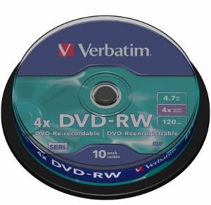 Verbatim DVD-RW [ cakebox 10 | 4.7GB | 4x ]