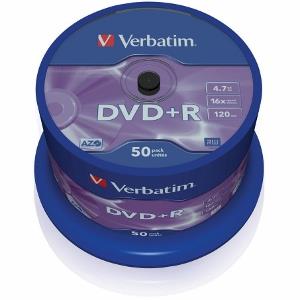 Verbatim DVD+R [ cakebox 50 | 4.7GB | 16x | matte silver ]