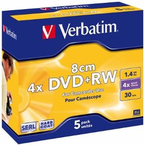 Verbatim mini DVD+RW [ jewel case 5 | 1.4GB | 4x ]