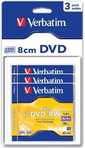 Verbatim mini DVD+RW [ jewel case 3 | 1.4GB | 4x | blisterpack ]