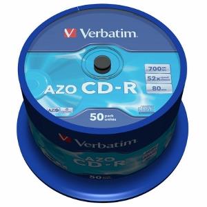 Verbatim CD-R [ cakebox 50 | 700MB | 52x | Crystal | DataLife+ AZO ]