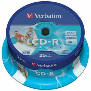 Verbatim CD-R | cakebox 25 | 700MB | 52x | Retail printable | DataLife+ AZO ]