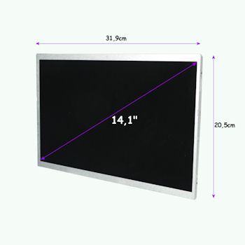 Qoltec LCD displej 14.1'' (CCFL) 1280*800 GLOSSY - 30Pin, GRADE A+