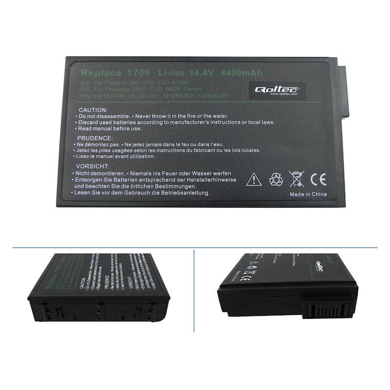 Qoltec Long Life baterie pro notebooky HP/Compaq N800, 14.4-14.8V | 4400mAh