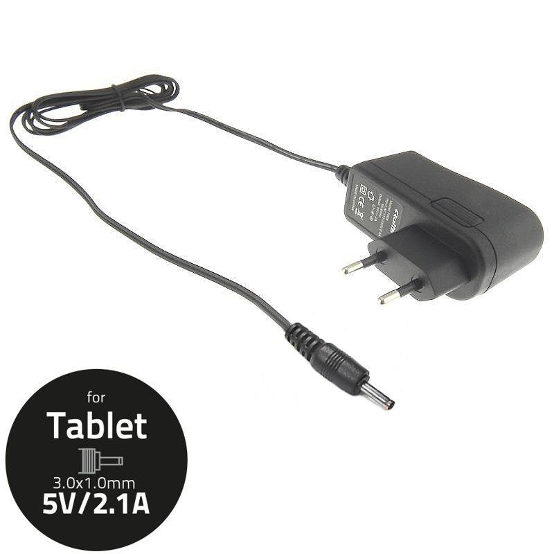 Qoltec AC adaptÃ©r pro tablet 5V | 2.1A, (3.0x1.0)