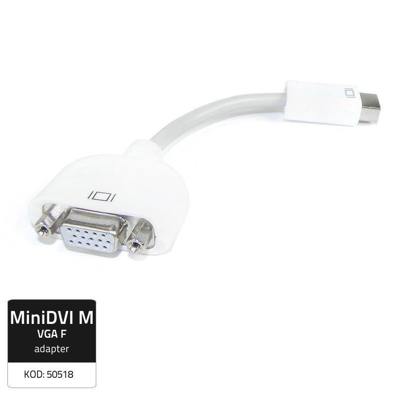 Qoltec AdaptÃ©r Mini DVI (M)/VGA (F), pro Apple
