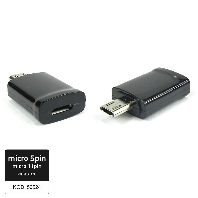 Qoltec AdaptÃ©r Micro USB 5-pin (F)/Micro USB 11-pin (M)