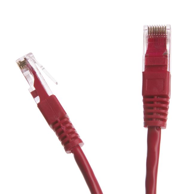 Digitalbox START.LAN patch kabel UTP cat.5e pozlacenÃ½ 0.5m ÄervenÃ½