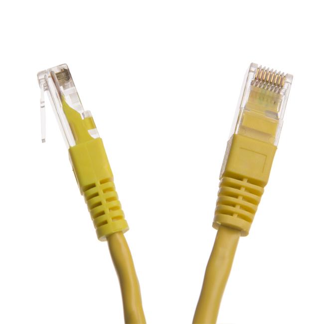 Digitalbox START.LAN patch kabel UTP cat.5e pozlacenÃ½ 3m Å¾lutÃ½
