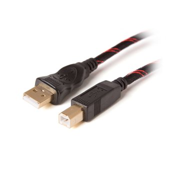Digitalbox PREMIUM.LNK kabel USB 2.0 AM-BM 3m mÄdÄnÃ½, 2*feritovÃ½, nylon
