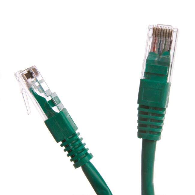 Digitalbox START.LAN patch kabel UTP cat.5e pozlacenÃ½ 0.25m zelenÃ½