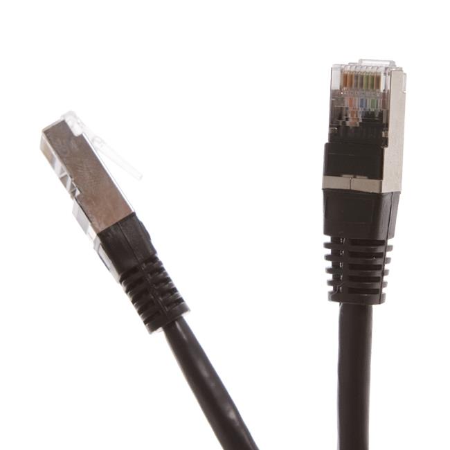 Digitalbox START.LAN patch kabel FTP cat.5e pozlacenÃ½ 0.5m ÄernÃ½