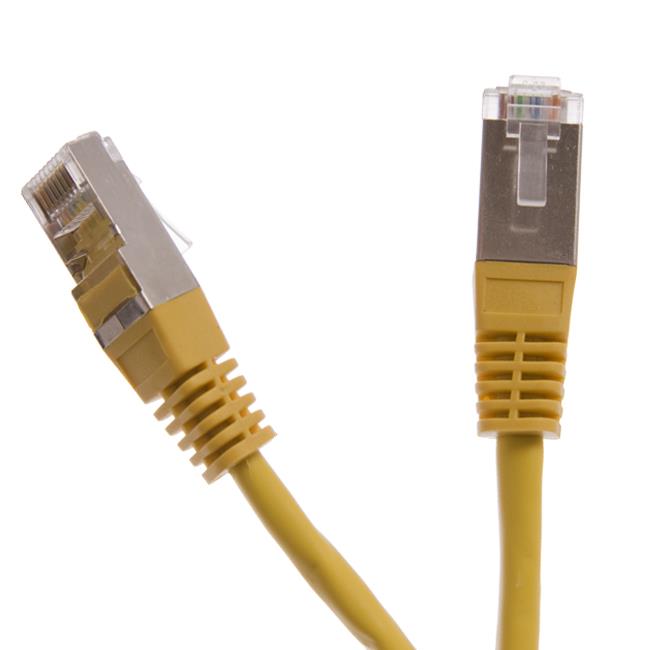 Digitalbox START.LAN patch kabel FTP cat.5e pozlacenÃ½ 0.5m Å¾lutÃ½