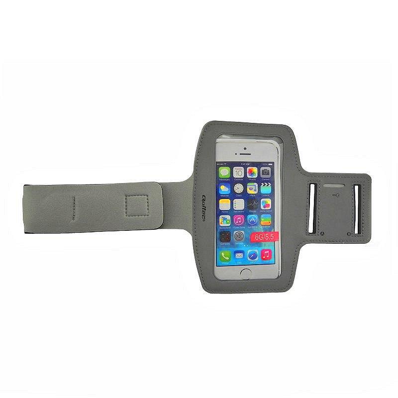 Qoltec Sports Armband for smartphone max.5.5'' gray