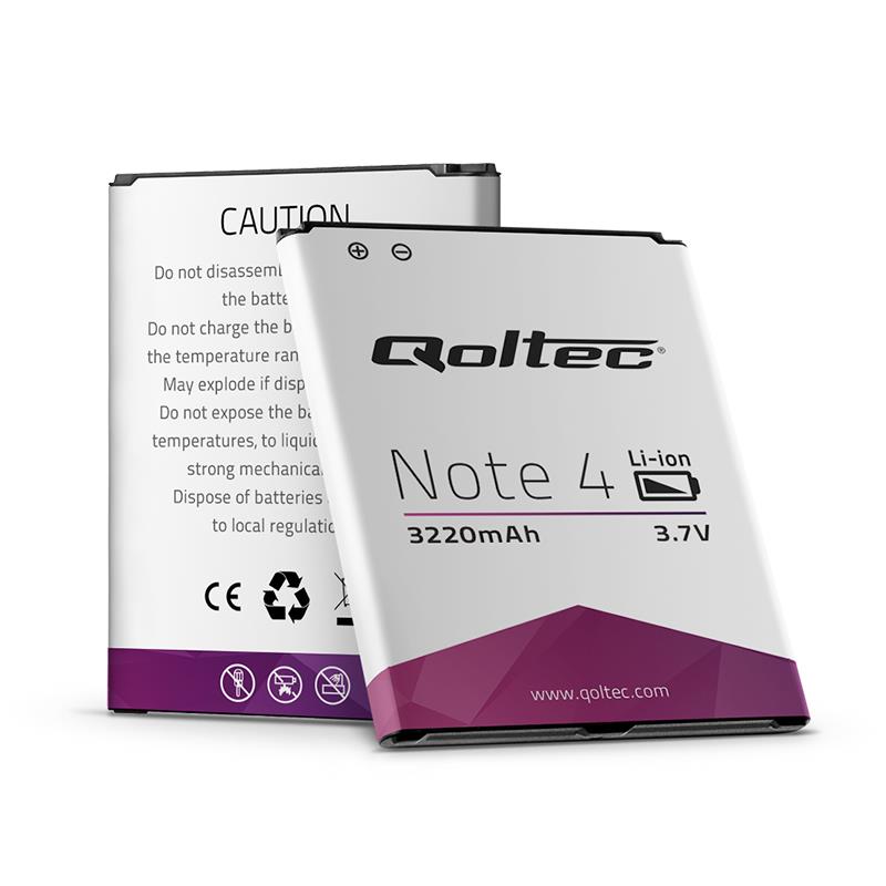 QOLTEC Battery for Samsung Galaxy Note 4, 3220mAh