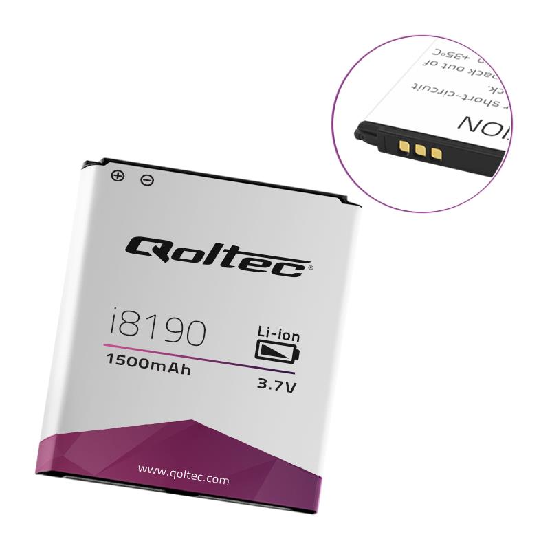 QOLTEC Battery for Samsung Galaxy S3 mini i8190, i8200 | 1500mAh | 3pin