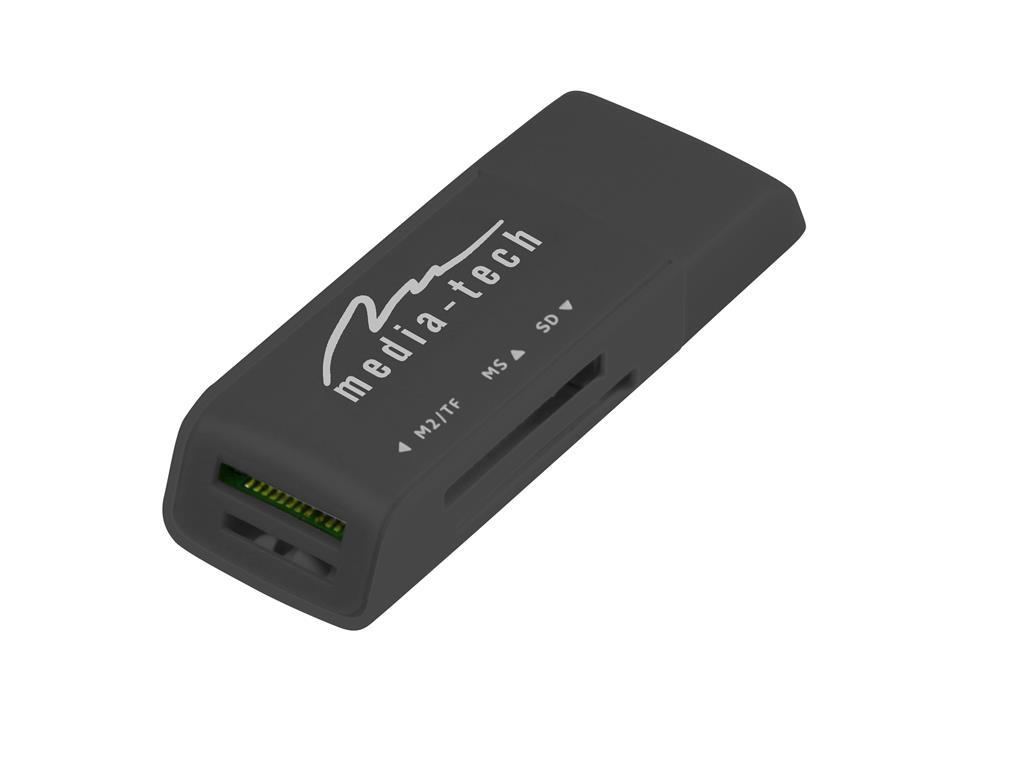 PENREADER - Small size multicard reader (SDHC + MS+T-flash + M2), USB 2.0
