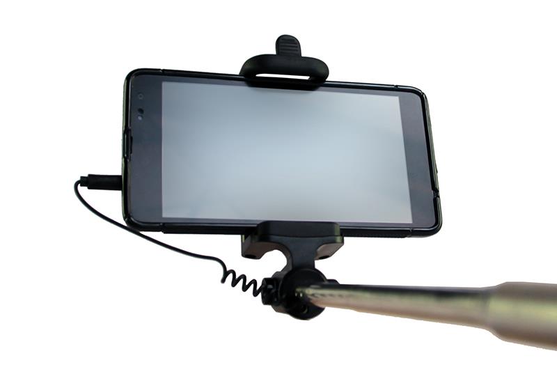 SELFIE STICK CABLE - Extendable monopod for smartphone up to 85mm wide,