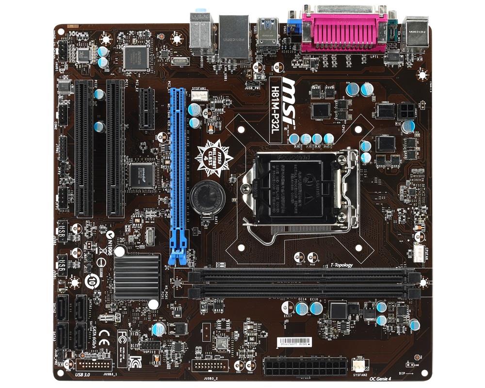 MSI H81M-P32L, H81, DualDDR3-1600, SATA3, RAID, VGA, mATX