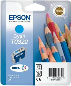 Inkoust Epson T0322 cyan | Stylus C70/80