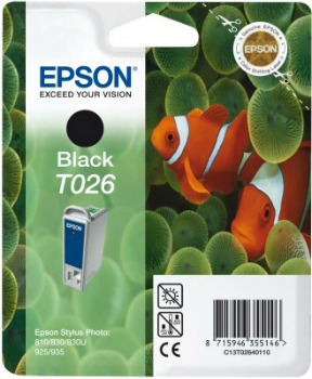 Inkoust Epson T026 black | Stylus Photo 810/830/830U/925/935
