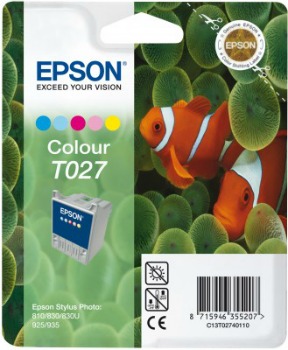 Inkoust Epson T027 color | Stylus Photo 810/830/830U/925/935