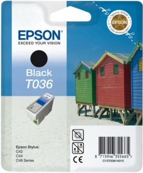 Inkoust Epson T036 black | Stylus C42 Plus/42SX/42UX/46