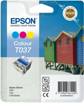 Inkoust Epson T037 color | Stylus C42 Plus/42SX/42UX/46