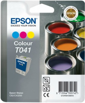 Inkoust Epson T041 color | Stylus C62,CX3200
