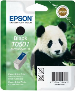 Inkoust Epson T0501 black | Stylus Color 400/440/460/500/600/640/660/670