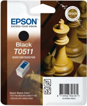 Inkoust Epson T0511 black | Stylus Color 740/760/800/850/860/1160/1520
