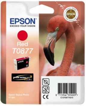 Inkoust Epson T0877 red Retail Pack BLISTER | Stylus Photo R1900