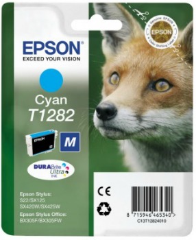 Inkoust Epson T1282 cyan | Stylus S22/SX125/SX425W/BX305F