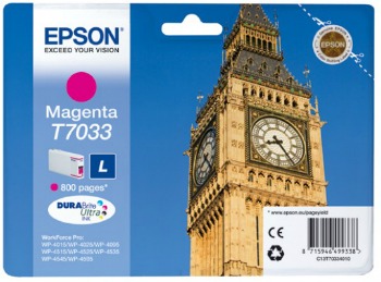 Inkoust Epson T703 magenta L | 800str | WP4000/4500