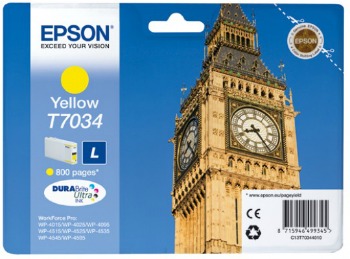 Inkoust Epson T703 yellow L | 800str | WP4000/4500