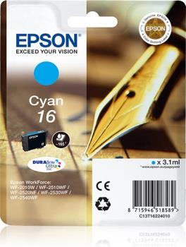 Inkoust Epson T1622 cyan DURABrite | 3,1 ml | WF-2010/25x0
