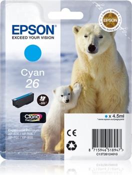Inkoust Epson T2612 cyan Claria | 4,5 ml | XP-600/700/800