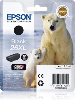 Inkoust Epson T2621 XL black Claria | 12,2 ml | XP-600/700/800