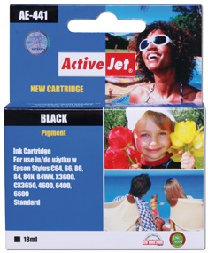Inkoust ActiveJet AE-441 | Black | 18 ml | Chip | Epson T0441